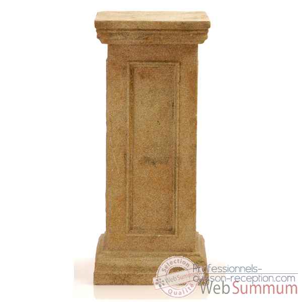 Piedestal et Colonne-Modele Bristol Podest  Medium, surface marbre vieilli combines avec or-bs1024wwg