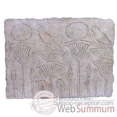 Decoration murale-Modele Papyrus Wall Plaque, surface granite-bs2311gry