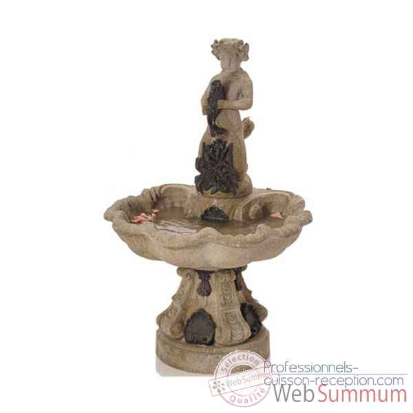 Fontaine-Modele Alsace Fountain, surface marbre vieilli combines avec or-bs3103wwg