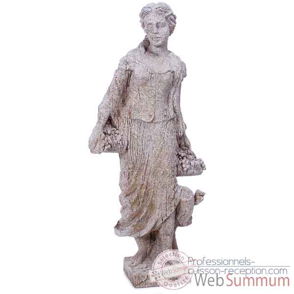 Sculpture-Modele Goddes of Autumn, surface pierres granite-bs3134gry