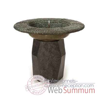 Fontaine-Modèle Pebble Mosaic Ball Foutainhead, surface bronze avec vert-de-gris-bs3246ballvb
