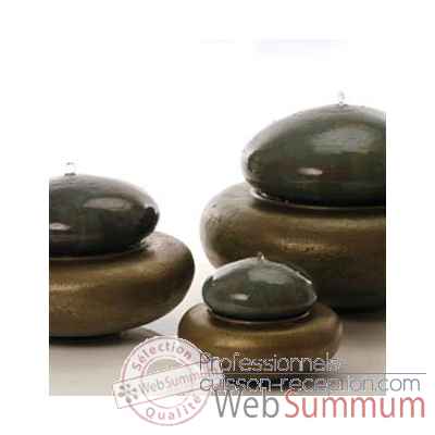 Fontaine-Modèle Heian Fountain small, surface granite avec bronze-bs3364gry/vb