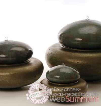Fontaine-Modèle Heian Fountain medium, surface aluminium avec bronze-bs3365alu/vb