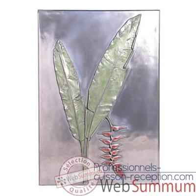 Décoration murale Hanging Heliconia Positive Wall Plaque, aluminium -bs2306alu