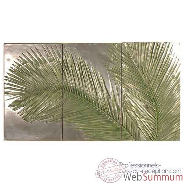Décoration murale Palm Triptych, aluminium -bs4128alu