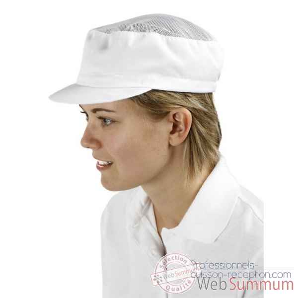 Casquette maille aeree, serge polyester 250 g/m², coloris blanc Creation talbot -PM248