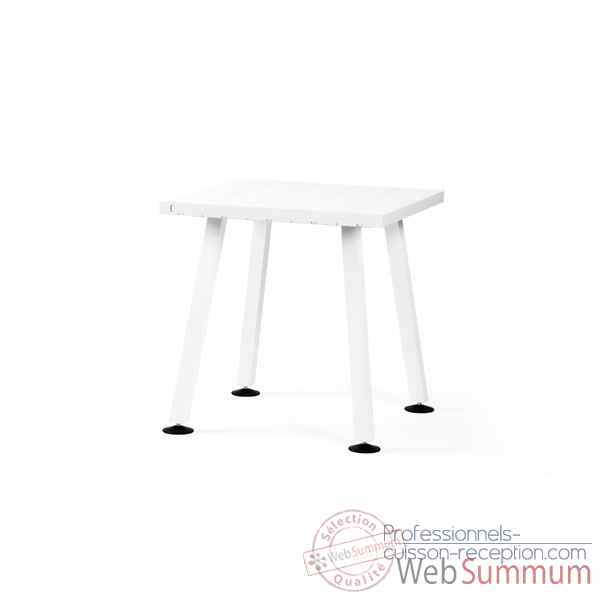 Table bar marina cadre en acier laque blanc + plateau de table en fibre de verre blanc Extremis -MTA5W0144