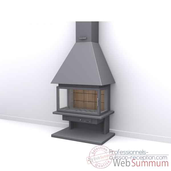 Pour cheminee modele ch57/f-pc couleur noire 1 metre de tuyau/cache tuyau suplementaire Focgrup access -9728-3663141