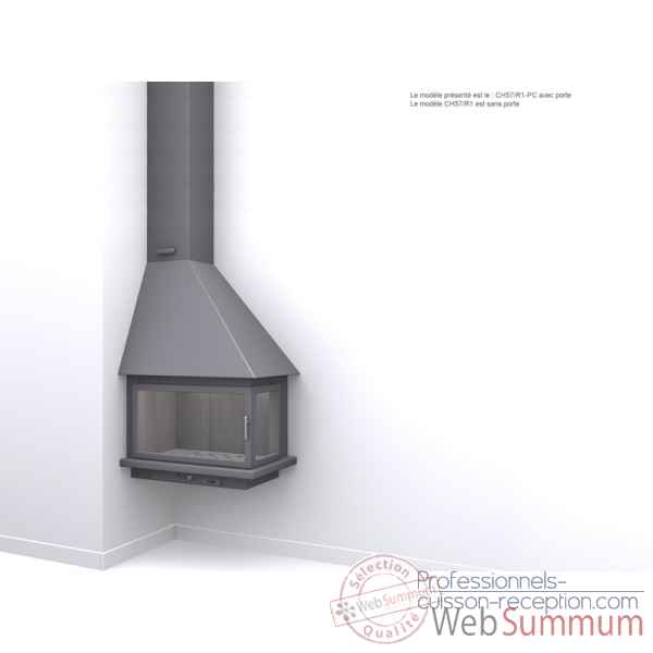 Pour cheminee modele ch57/r1 couleur anthracite 1 metre de tuyau/cache tuyau suplementaire Focgrup access -9675-3663141