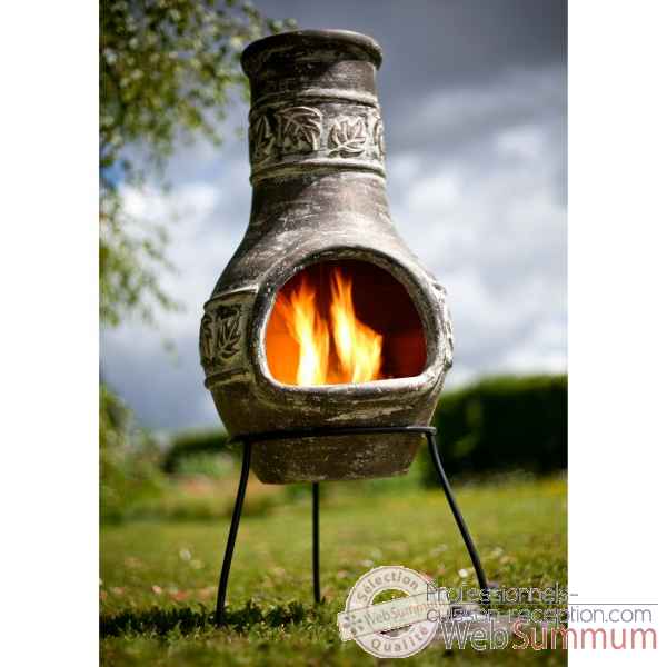 Acopulco cheminee en argile exterieure La Hacienda -67043