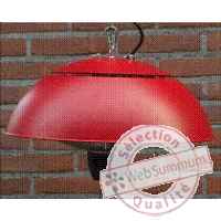 Chauffage exterieur halogene 1500w couleur inox et rouge Out Trade -CE11R