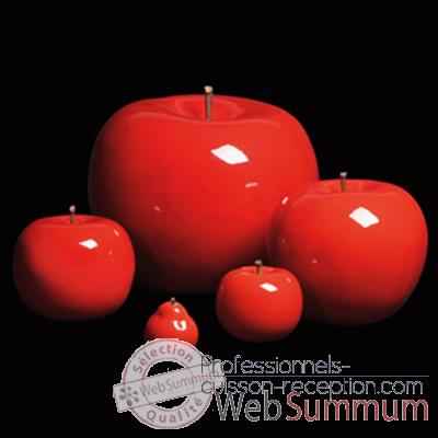 Pomme rouge brillant glace Bull Stein - diam. 20 cm indoor