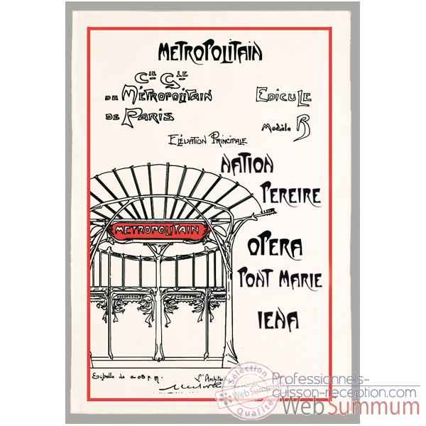 Torchon imprime Metropolitain -1123