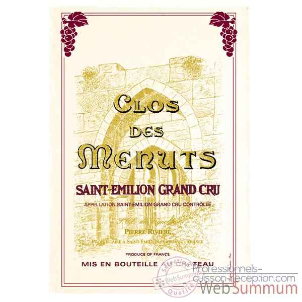 Torchon imprime Clos des Menuts - Saint-Emilion- 1045
