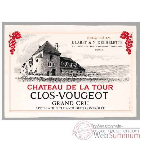 Torchon imprime Chateau de la Tour - Clos-Vougeot -1135